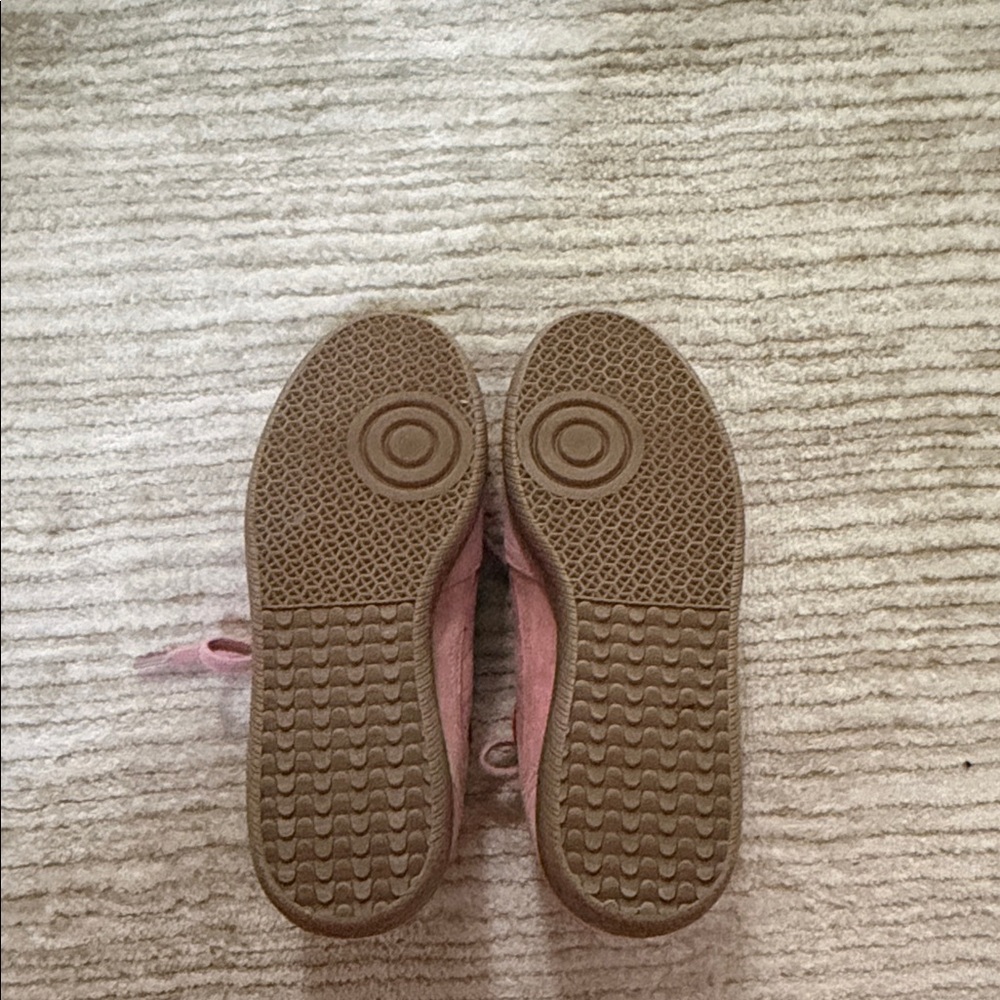 ALOHAS Pink Suede Sneakers with Red Trim - Picture 4 of 4